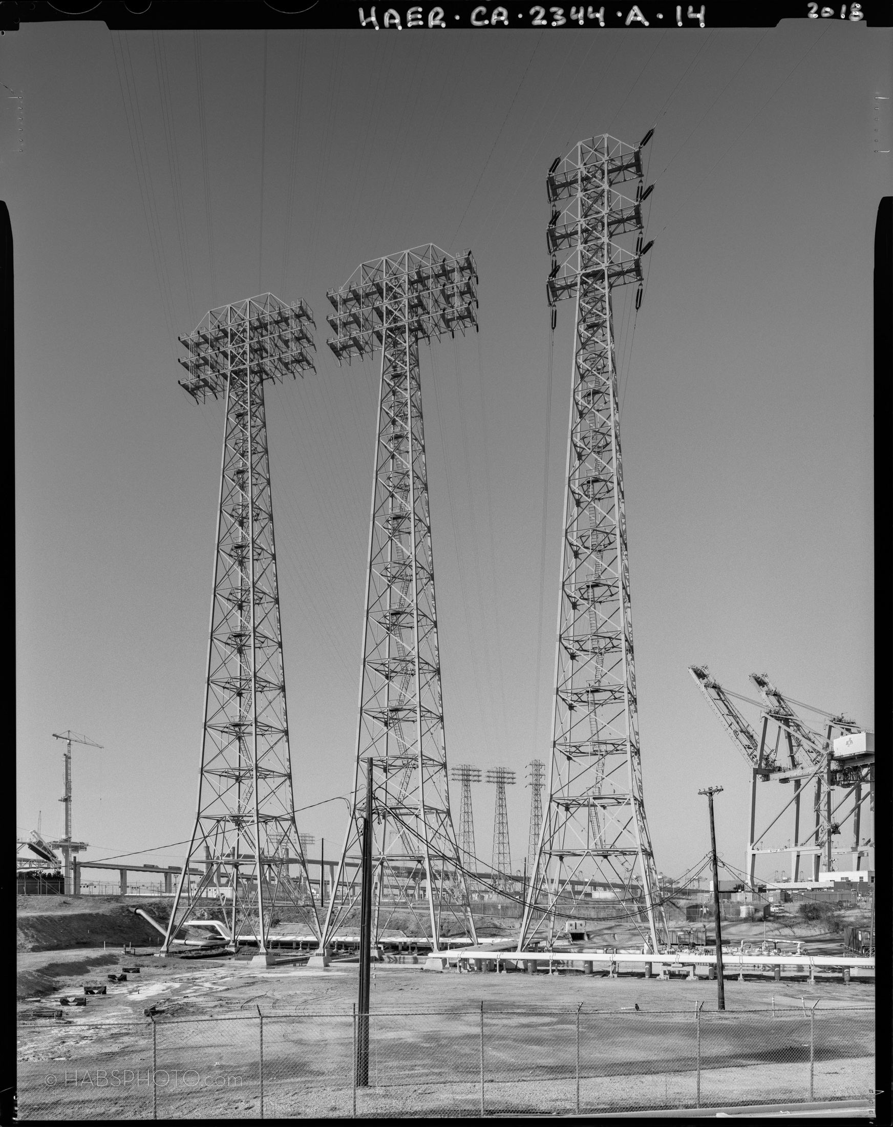 HAER Photograph of Transmission Towers in Long Beach 